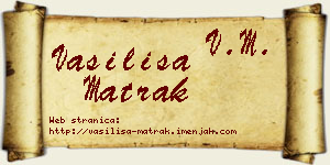 Vasilisa Matrak vizit kartica